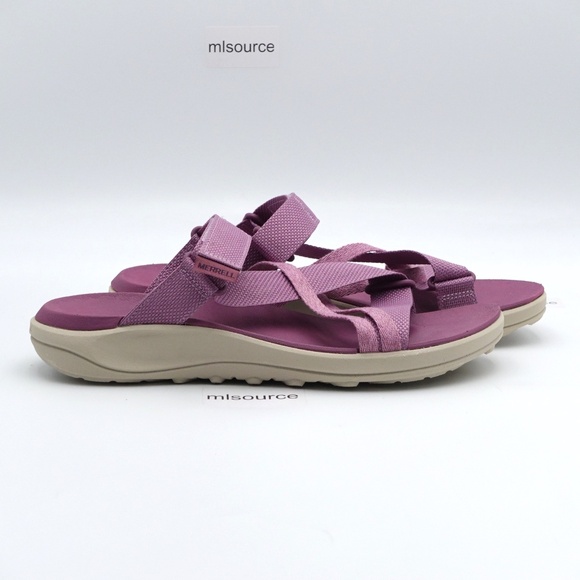 NEW Women's Merrell District 4 Post Sandals J006948 Mauve - Picture 2 of 9